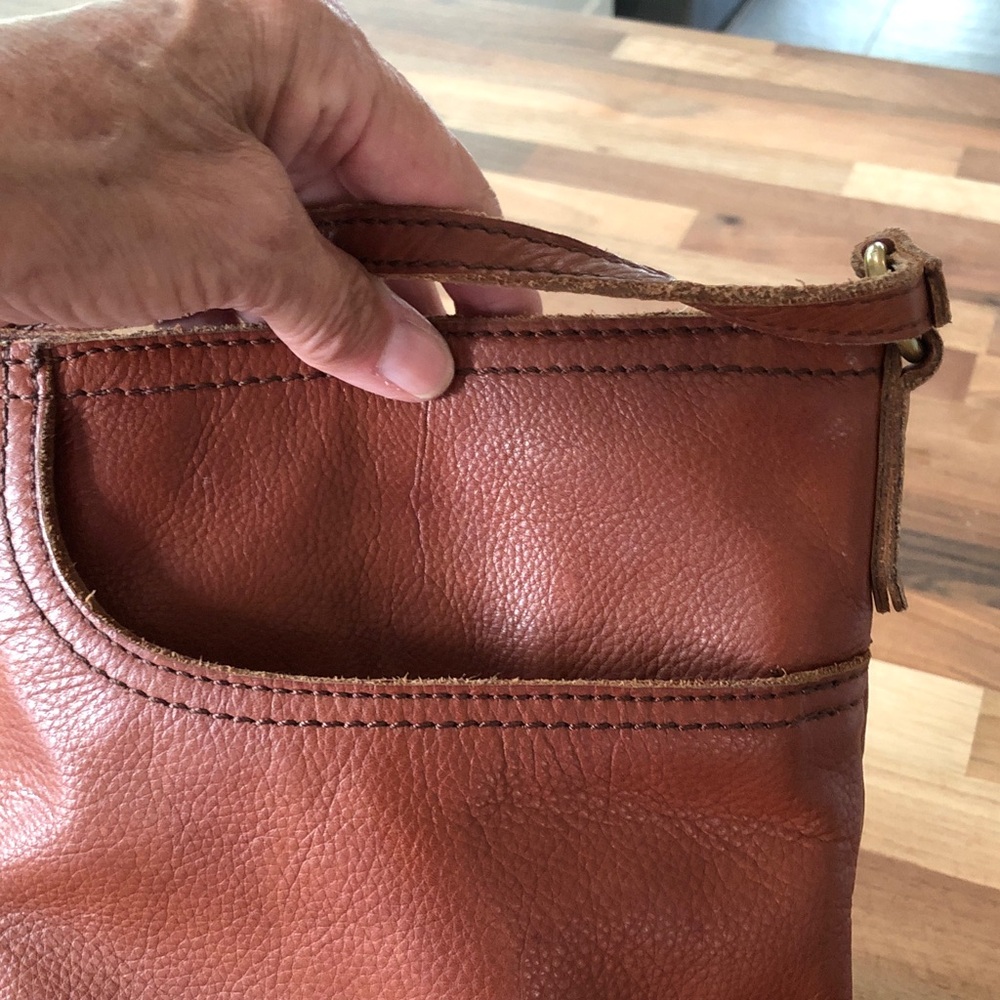 Margot Slim Leather Crossbody Bag in Brown - Picture 10 of 12